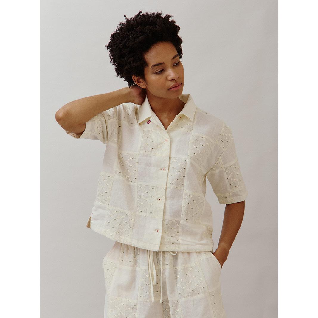 Sideline - Annie shorts - buttermilk patchwork | Scout & Co