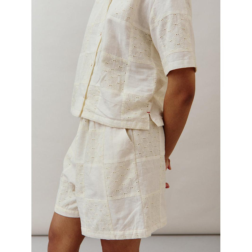 Sideline - Annie shorts - buttermilk patchwork | Scout & Co