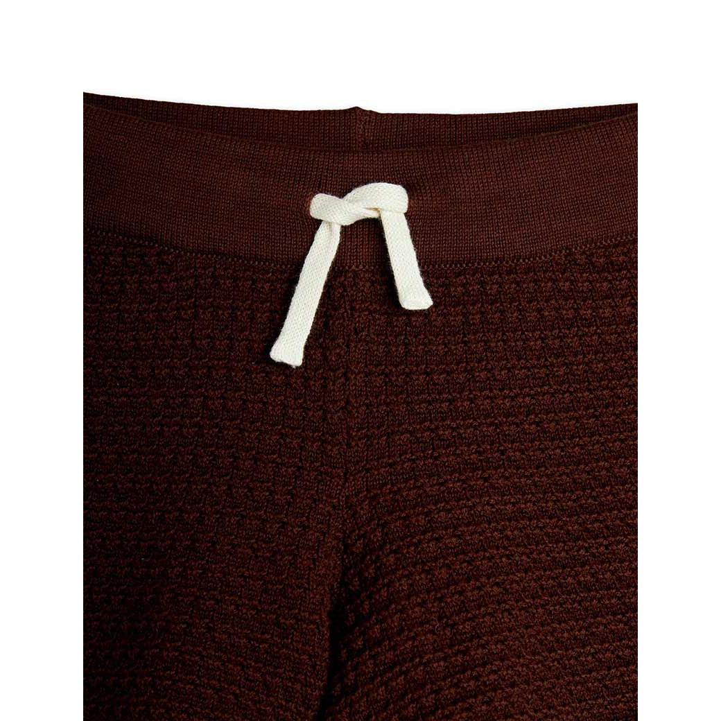 Mini Rodini - Crochet knit shorts - brown | Scout & Co