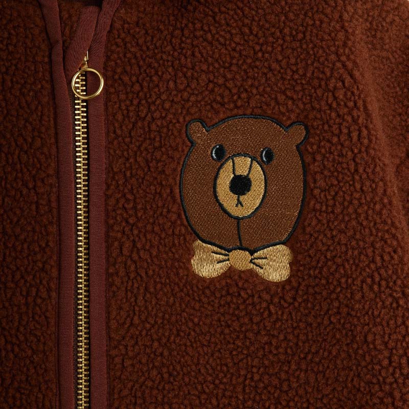 Mini Rodini - Bear embroidered pile jacket | Scout & Co