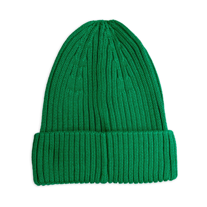 Mini Rodini x E.T. patch knitted beanie hat - green | Scout & Co