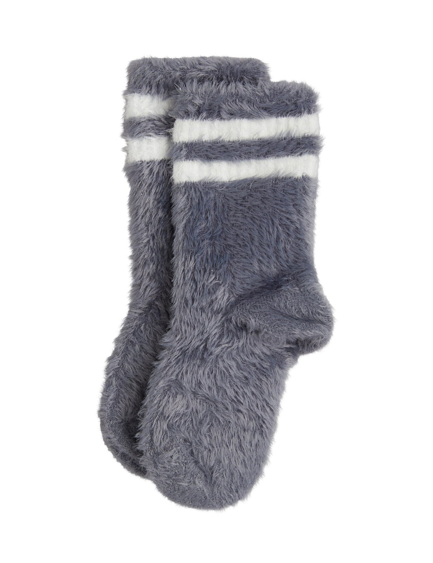 Mini Rodini - Stripe fluffy socks - grey