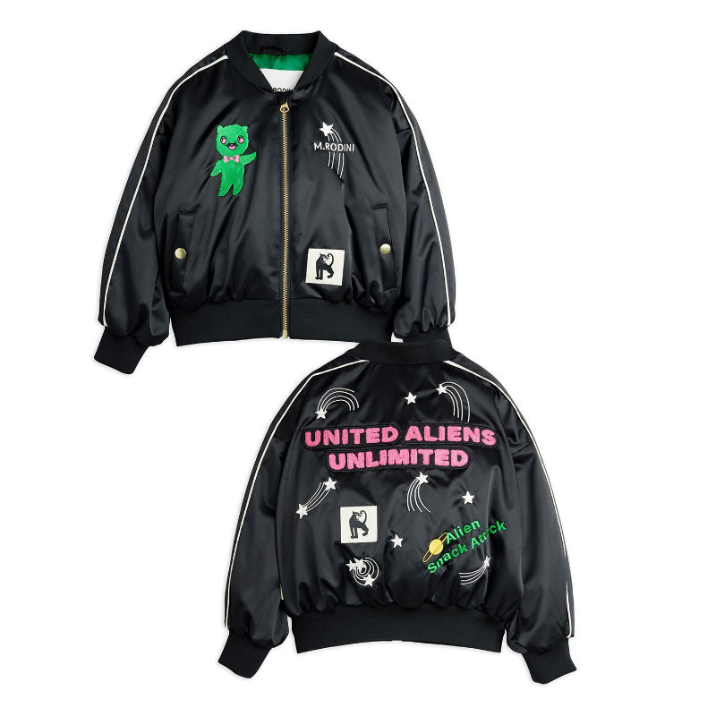 Mini Rodini - United Aliens Unlimited satin baseball jacket | Scout & Co