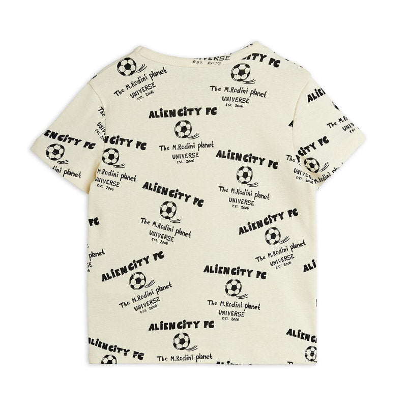 Mini Rodini - Alien City FC all-over short-sleeved tee - white | Scout & Co