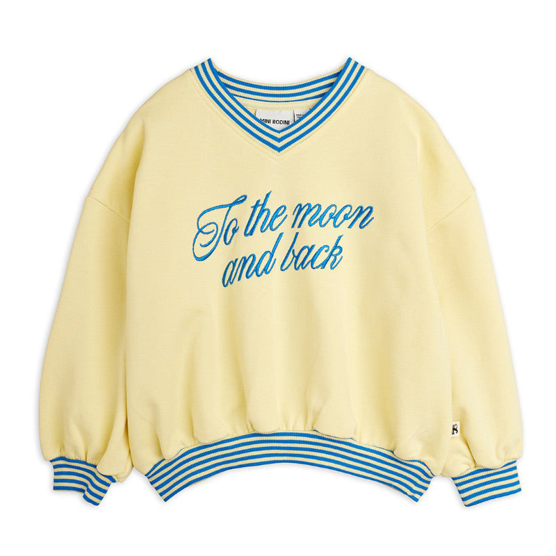 Mini Rodini - To The Moon embroidered sweatshirt - yellow | Scout & Co