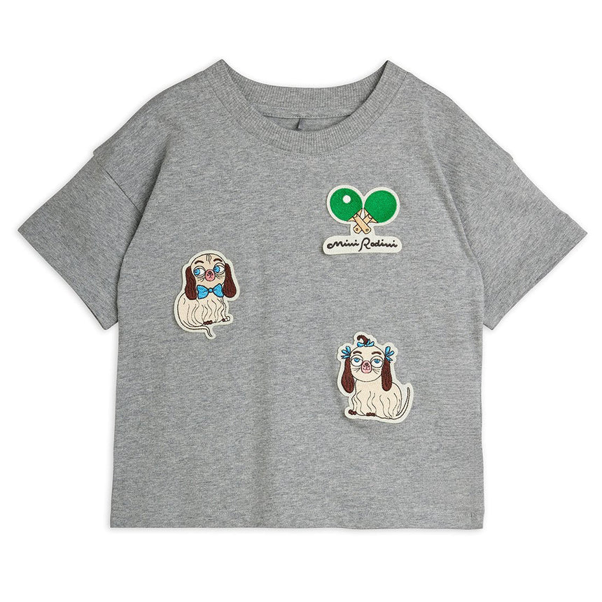 Mini Rodini - Minibabies patches short-sleeved tee - grey | Scout & Co