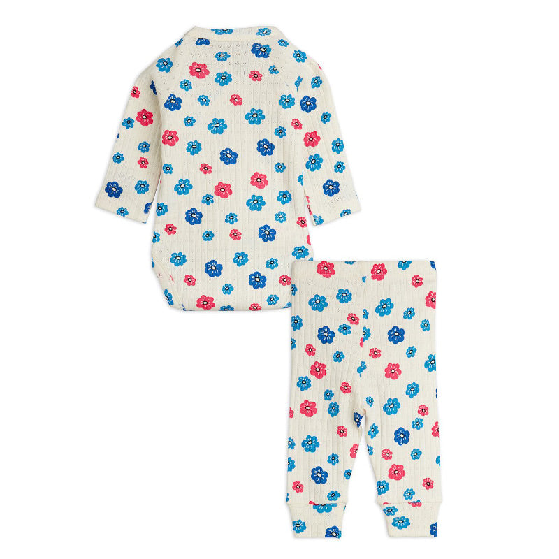 Mini Rodini - Flowers picot pointelle baby set | Scout & Co