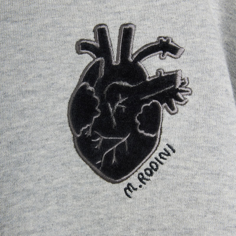 Mini Rodini - Heart appliqué sweatshirt - grey