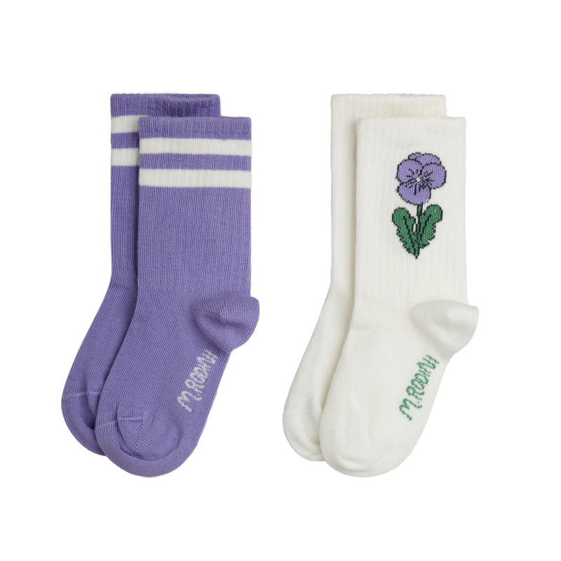 Mini Rodini - Viola stripe socks - 2 pairs | Scout & Co
