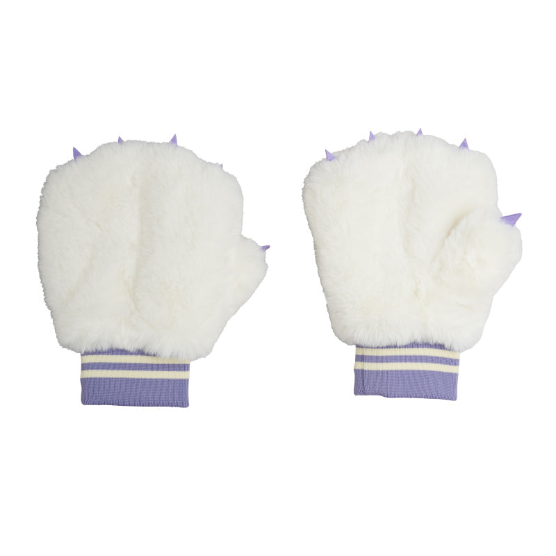 Mini Rodini - Faux-fur mittens - off-white