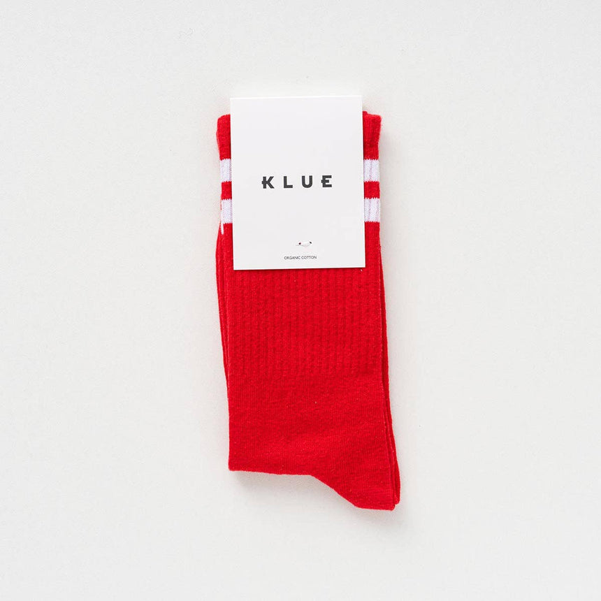 Klue - Tennis sport socks - Red + white | Scout & Co