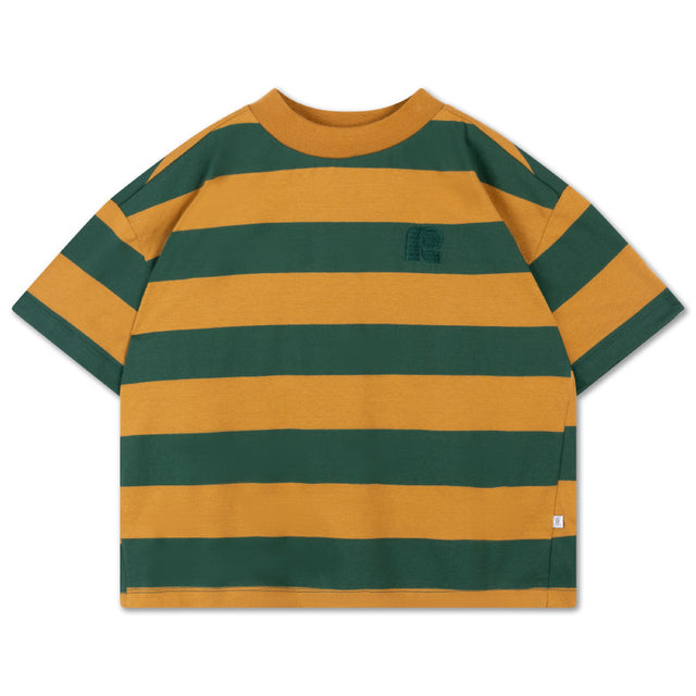 Repose AMS - Boxy T-shirt - Gold Country Green Stripe | Scout & Co