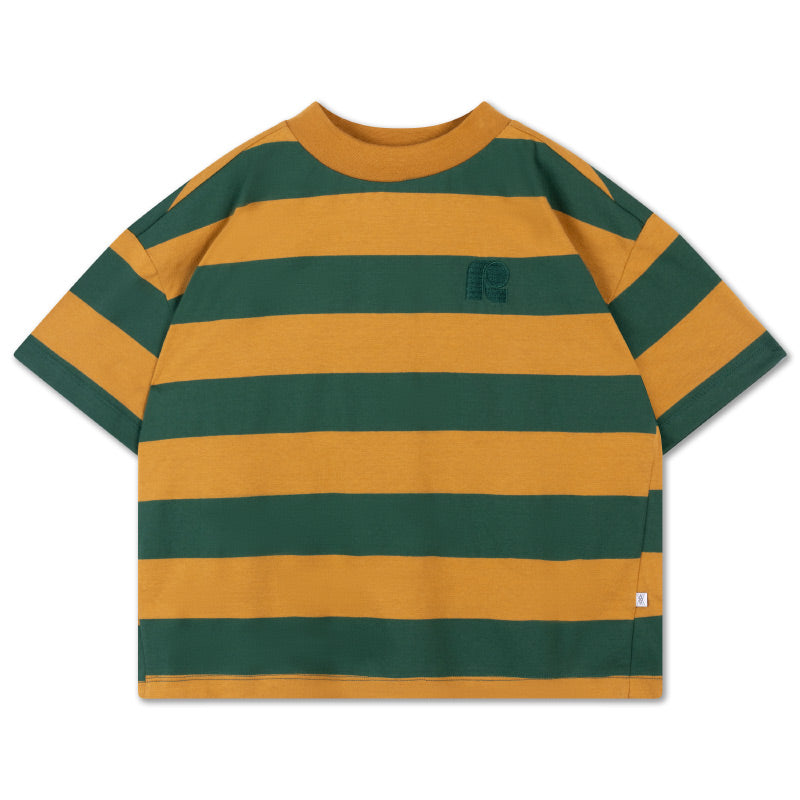 Repose AMS - Boxy T-shirt - Gold Country Green Stripe | Scout & Co