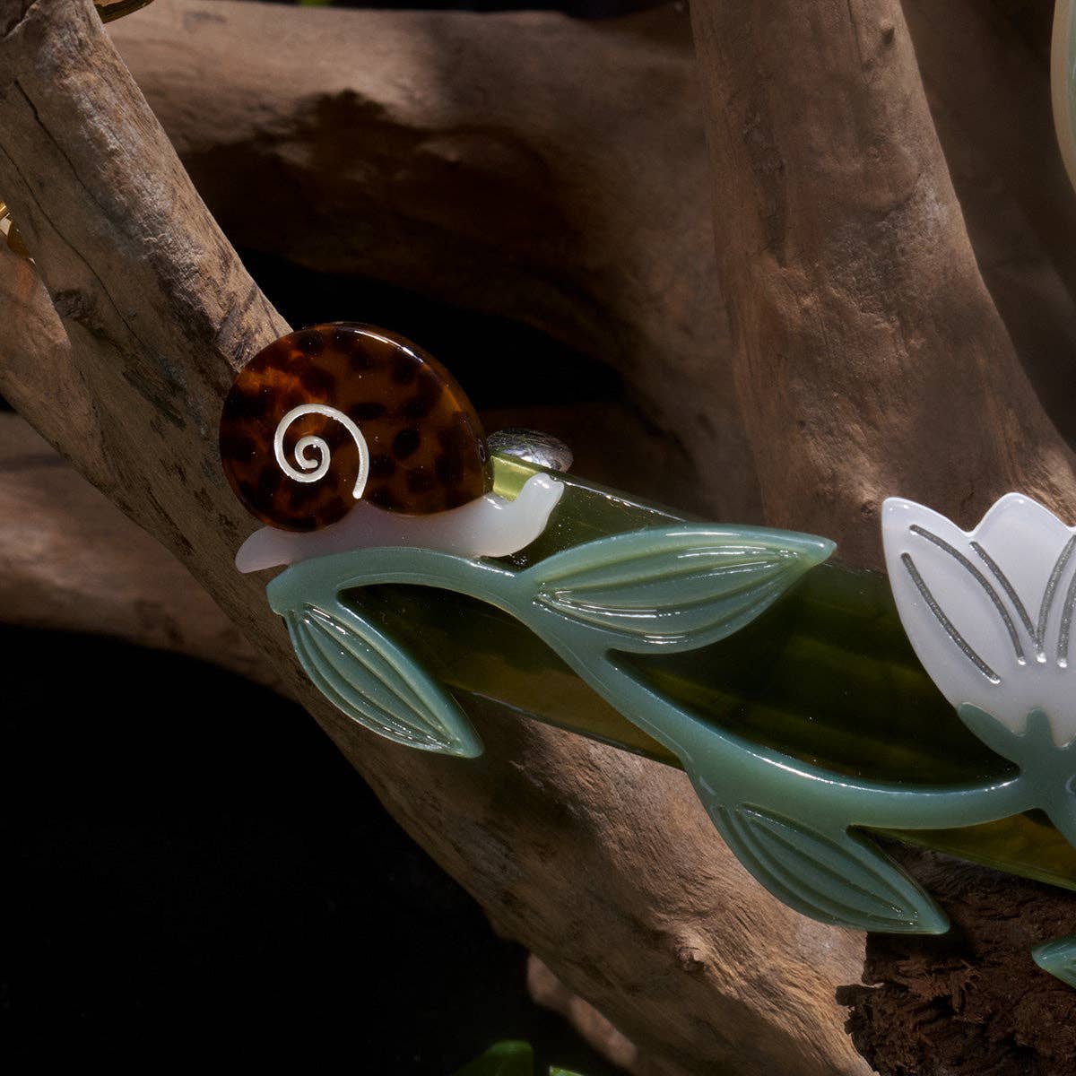 Winona Irene - Broceliande Lotus Flowers & Snails hair clip | Scout & Co