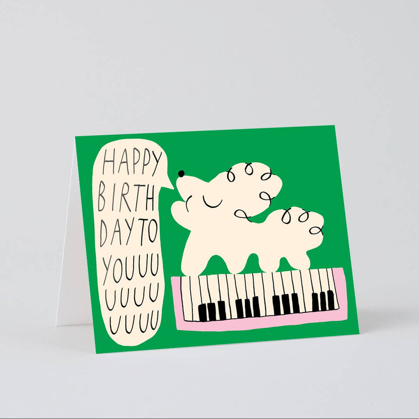 Wrap - Happy Birthday To You Dog & Keyboard card | Scout & Co
