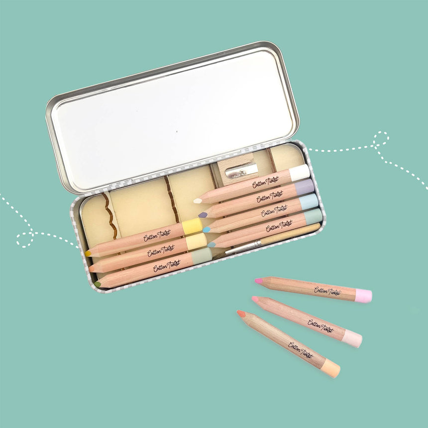 Cotton Twist - Jumbo watercolour pencils tin - Pastels | Scout & Co