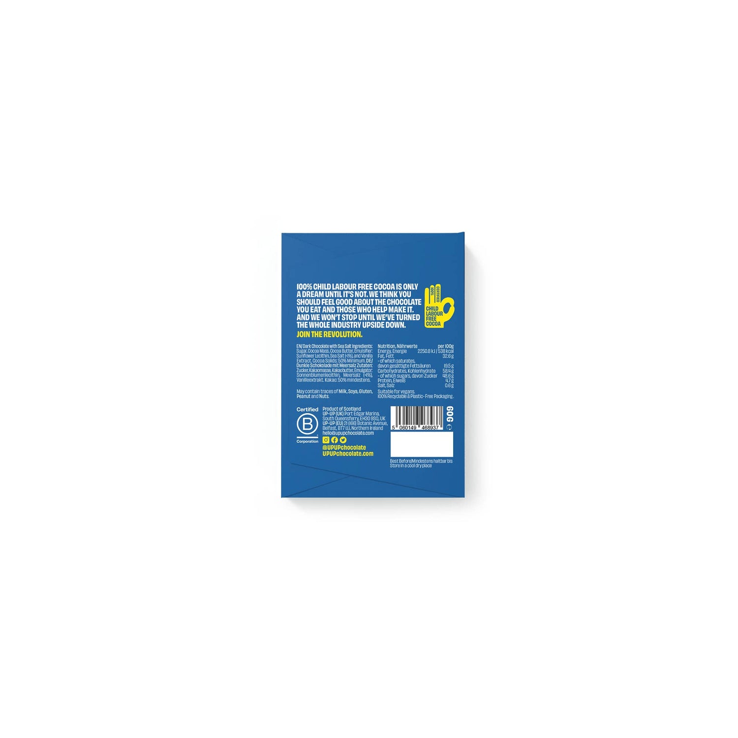 Up-Up - Sea Salt Dark Chocolate Bar - 60g | Scout & Co