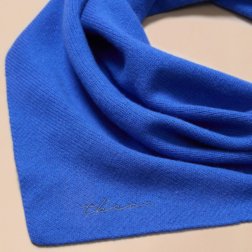 TBCo - Merino Wool Triangle Scarf in Cobalt Blue | Scout & Co