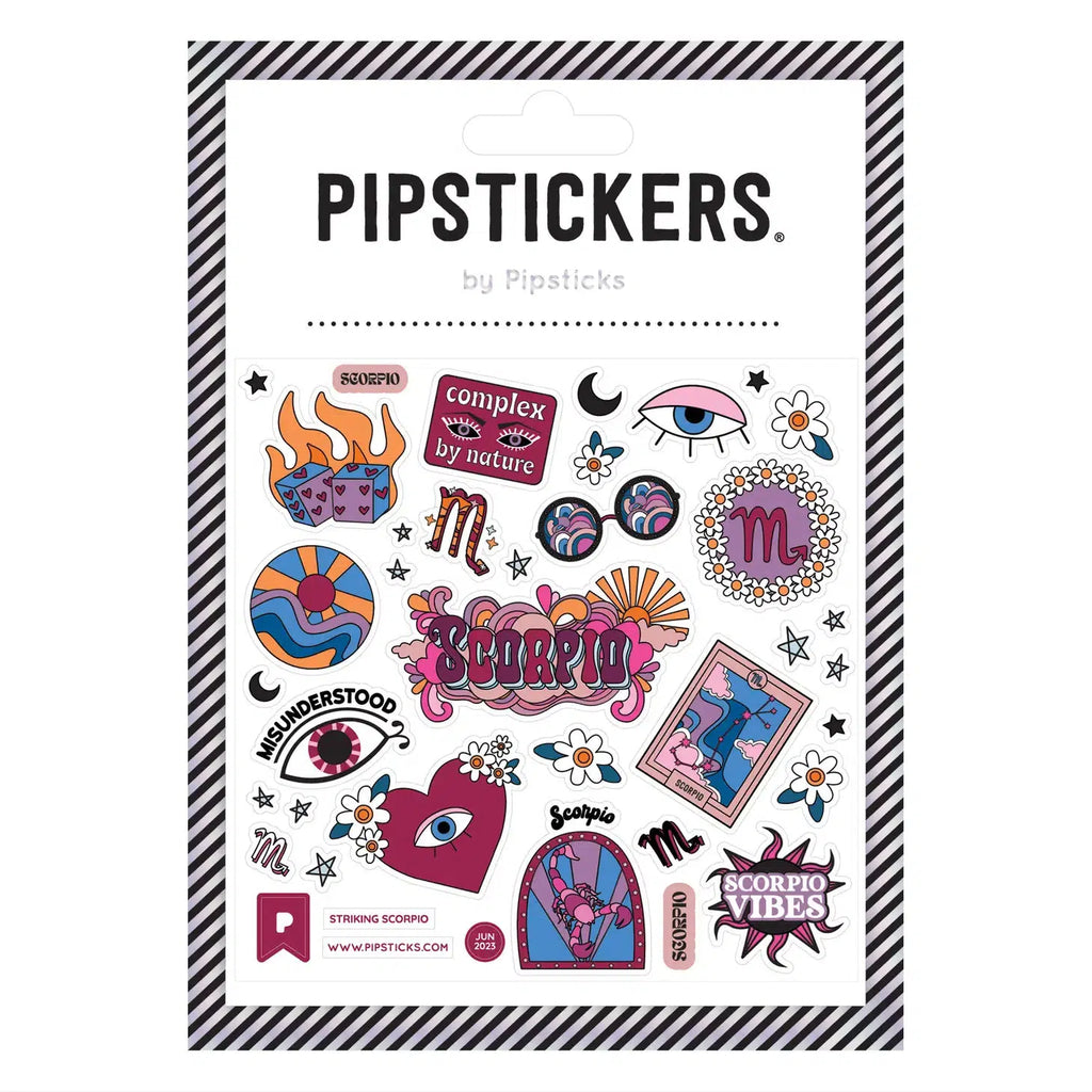 Pipsticks - Striking Scorpio glow-in-the-dark sticker sheet | Scout & Co