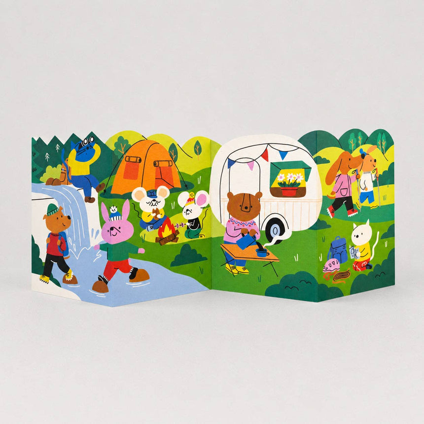 Studio Boketto - Outdoors Hiking concertina card | Scout & Co