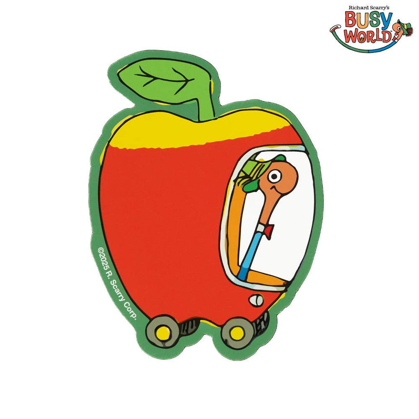 3P4 x Richard Scarry - Apple Car sticker | Scout & Co