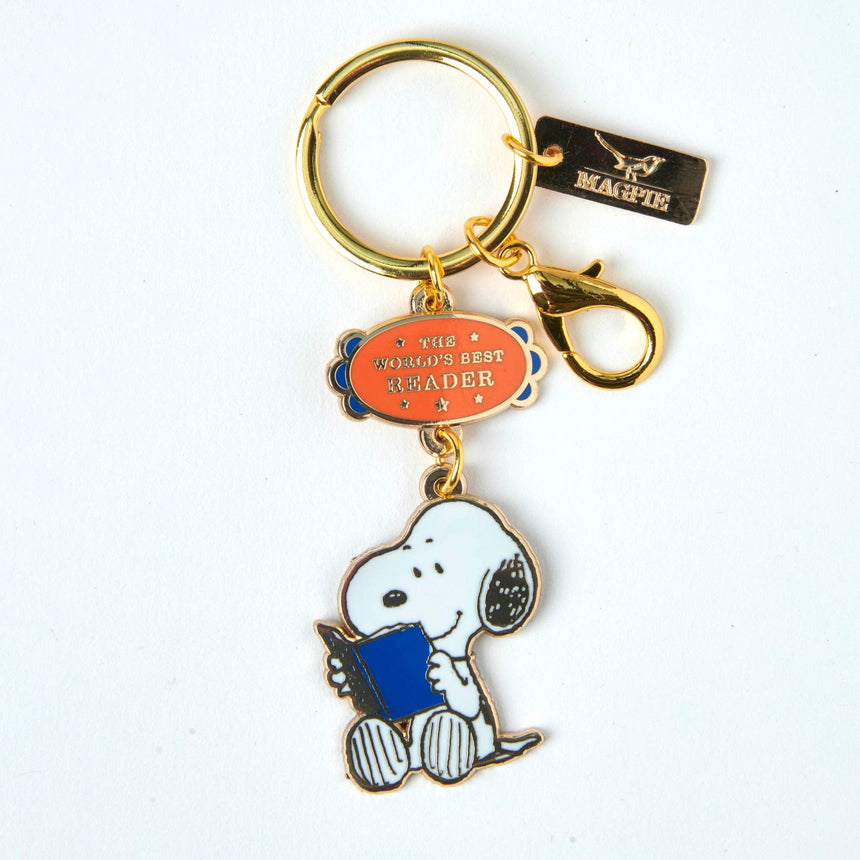 Magpie x Peanuts - World's Best Reader keyring | Scout & Co
