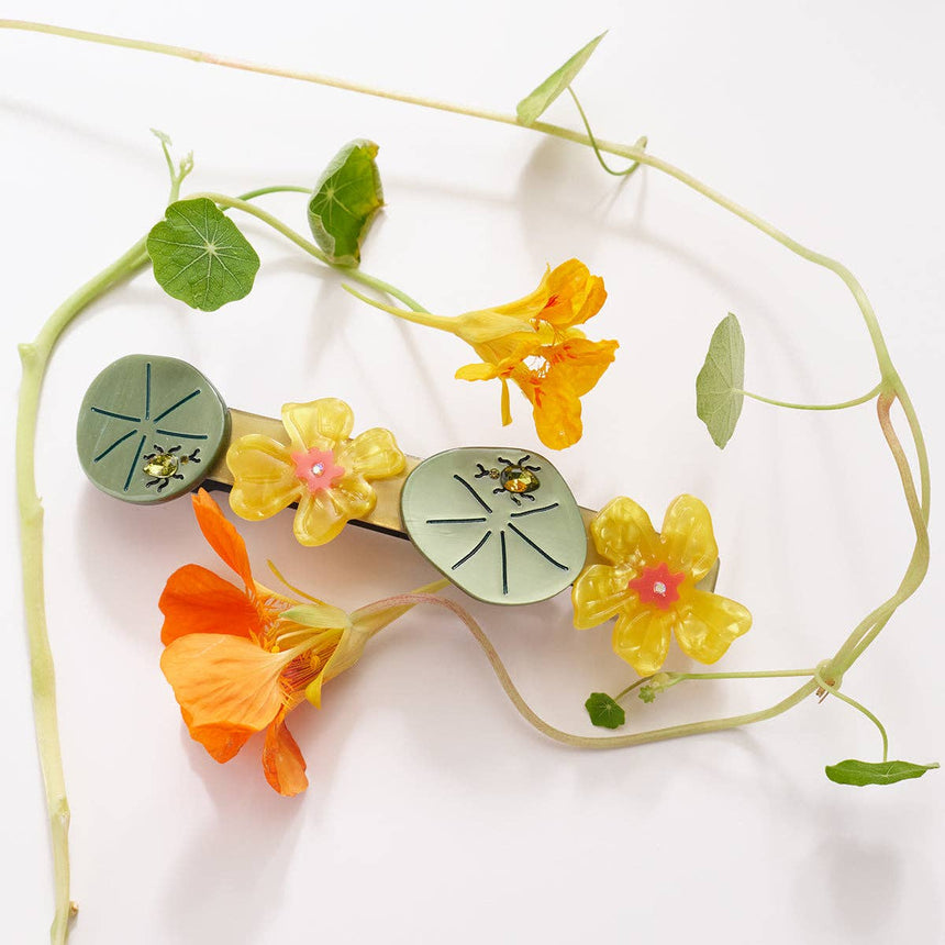 Winona Irene - Nasturtium jewelled French hair barrette | Scout & Co