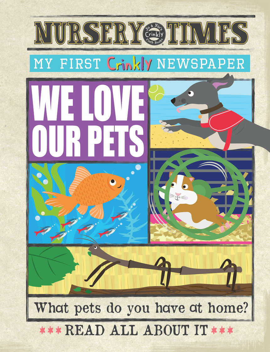 Jo & Nic's Crinkly Cloth Books - We Love Our Pets