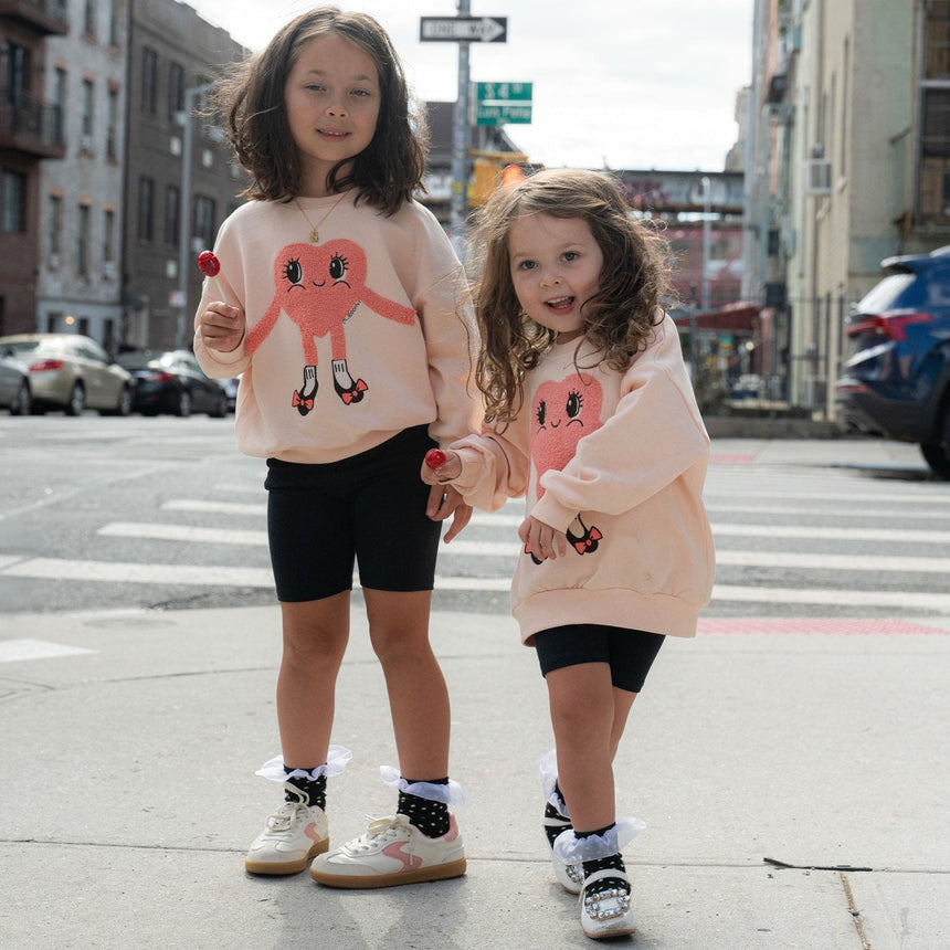 Mini Rodini - Heart In Shoes chenille sweatshirt | Scout & Co