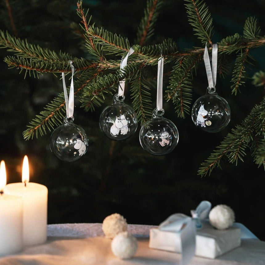 Muurla - Moomin Christmas baubles set of 4 - Let It Snow | Scout & Co