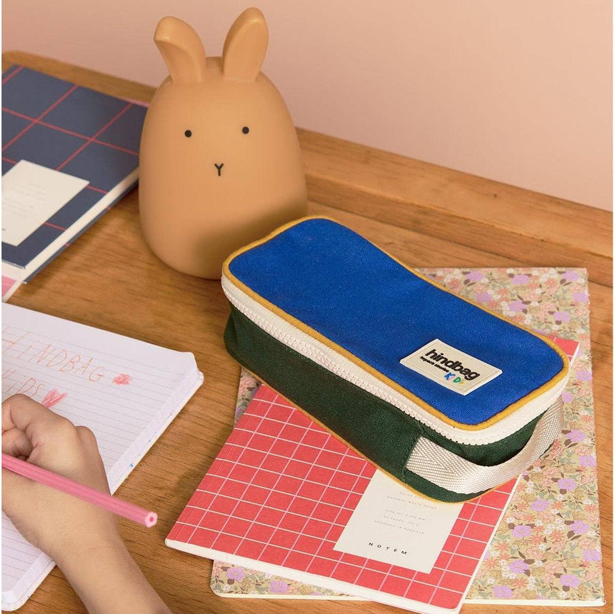 Hindbag - Max Tricolour Pencil Case - Electric Blue | Scout & Co