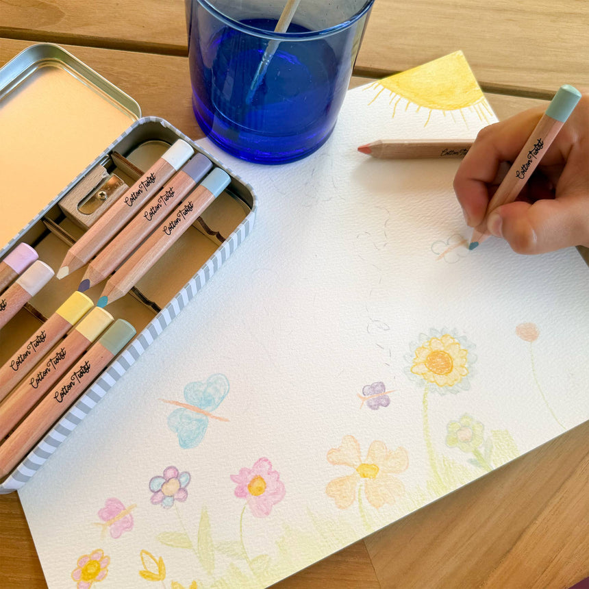 Cotton Twist - Jumbo watercolour pencils tin - Pastels | Scout & Co