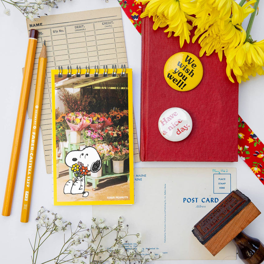 3P4 x Peanuts - Snoopy Flower Bouquet Mini Notebook | Scout & Co