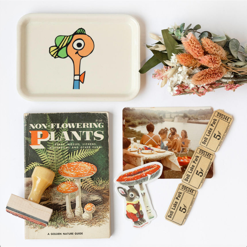 3P4 x Richard Scarry - Nicholas Bunny Mushroom sticker | Scout & Co