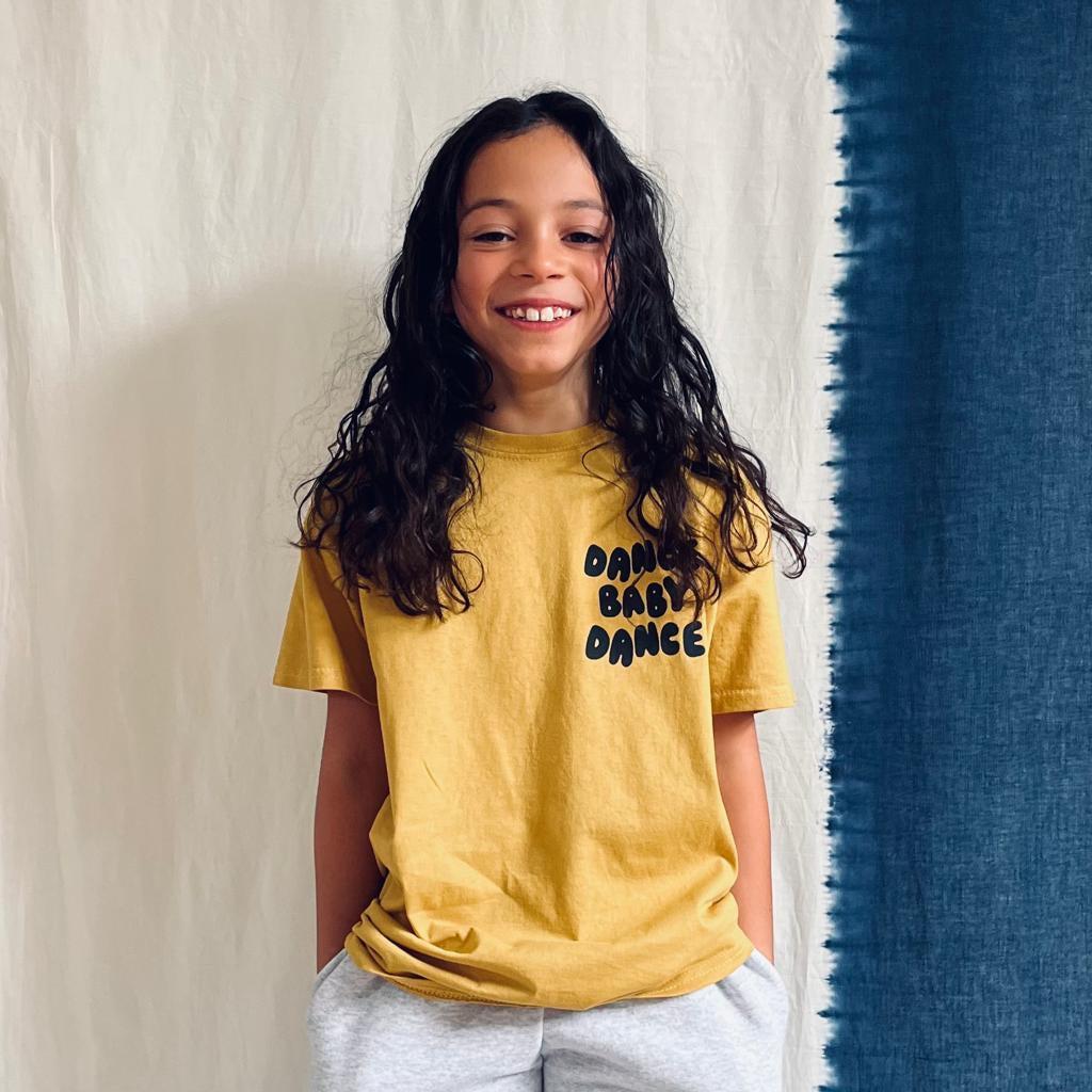 Young Double x Scout & Co exclusive - Dance Baby Dance T-shirt - Mustard | Scout & Co
