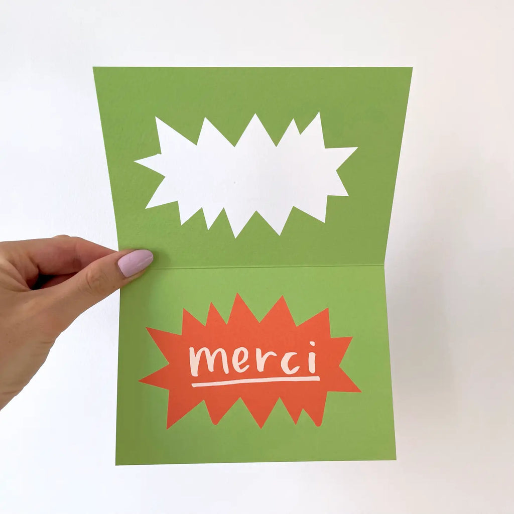 Rumble Cards - Merci die-cut thank you card | Scout & Co