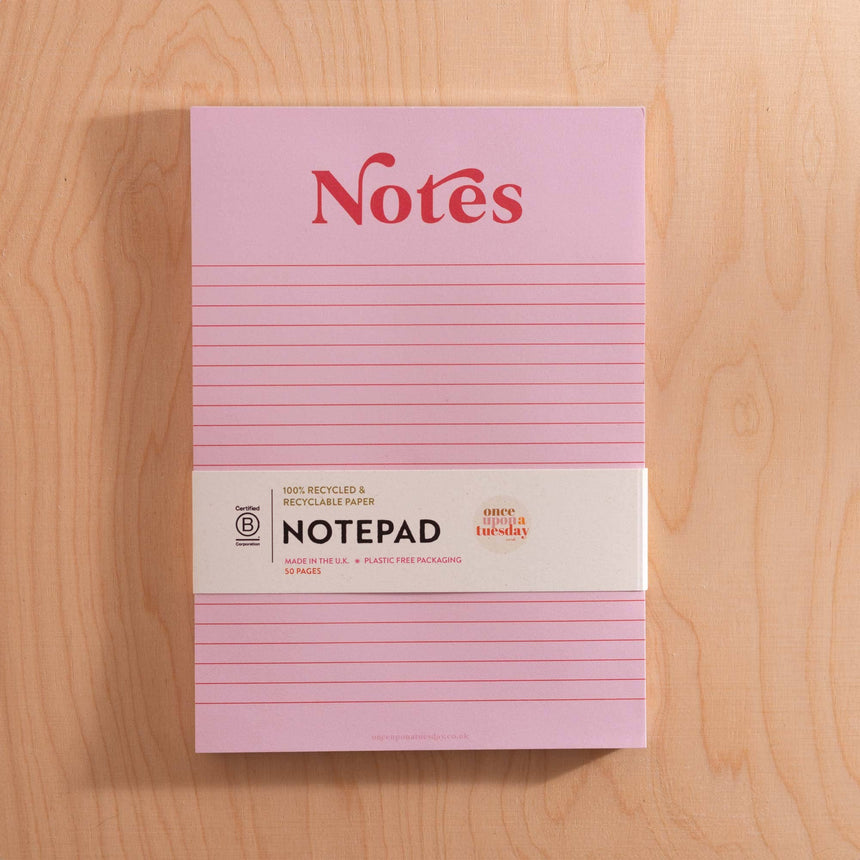 Good Tuesday - Notes A5 Pad - Pink & Red | Scout & Co