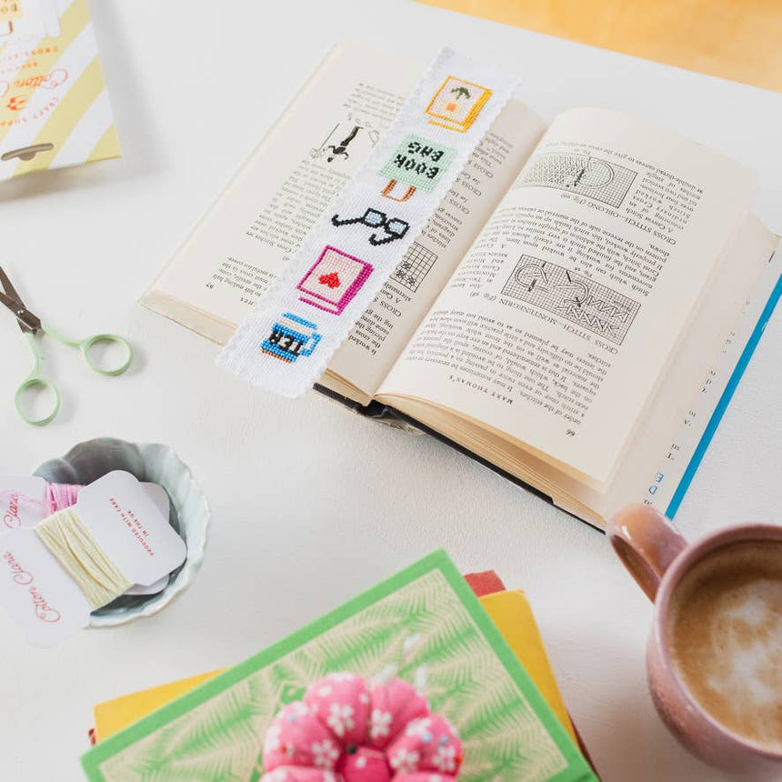 Cotton Clara - Bookish Cross Stitch Bookmark Kit | Scout & Co