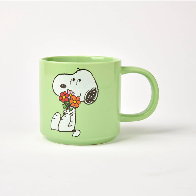 Magpie x Peanuts - Snoopy Posy mug - green | Scout & Co