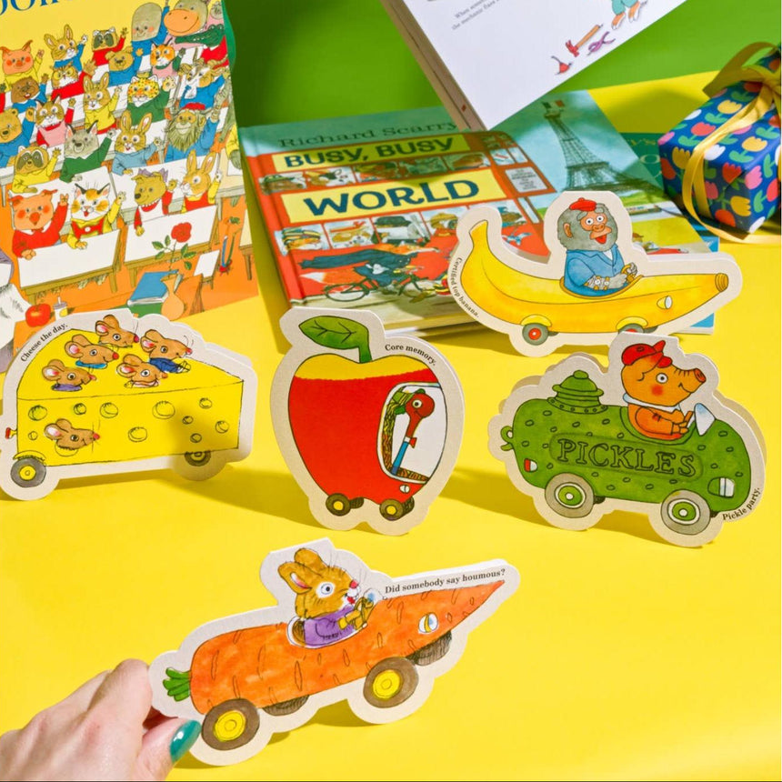 Studio Boketto x Richard Scarry - Lowly Worm Apple Car die-cut card | Scout & Co