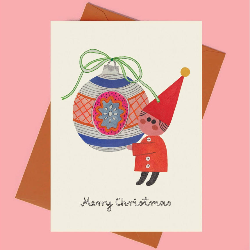 Daria Solak - Elf & Bauble Christmas card | Scout & Co