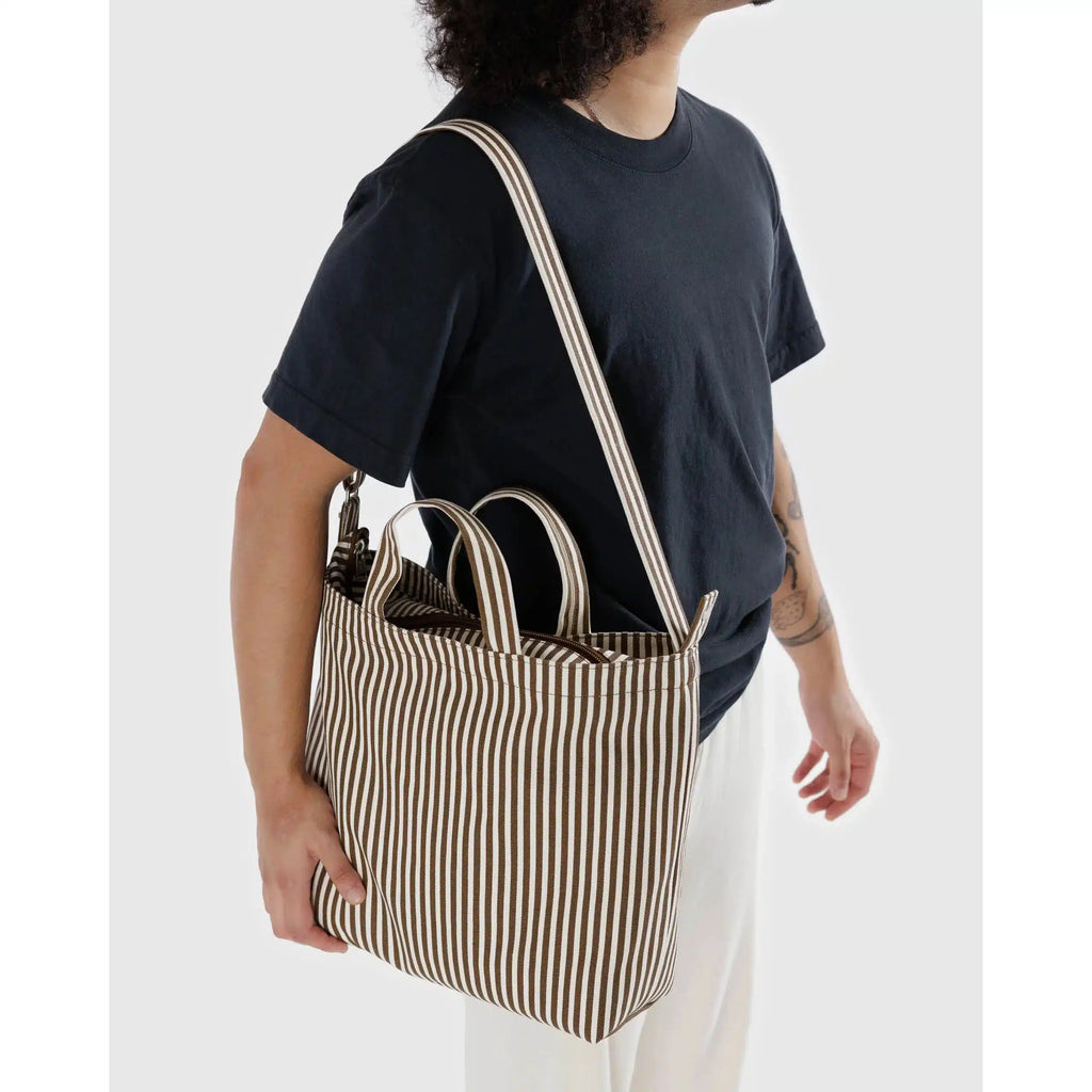Baggu - Horizontal zip duck bag - Brown Stripe | Scout & Co