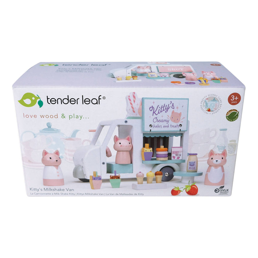 Tender Leaf Toys - Kitty's Milkshake Van wooden play set | Scout & Co