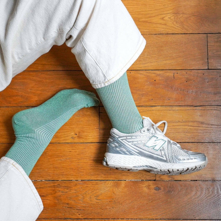 Klue - Glitter Lurex socks - Mint Green | Scout & Co