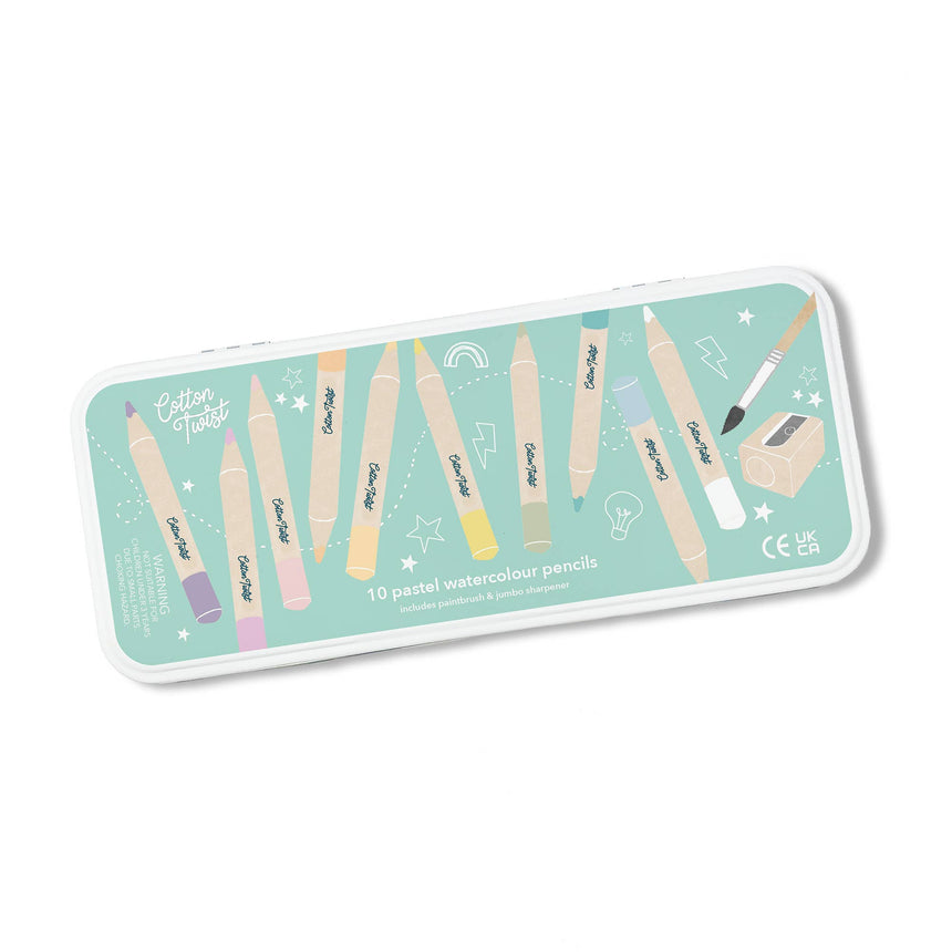 Cotton Twist - Jumbo watercolour pencils tin - Pastels | Scout & Co