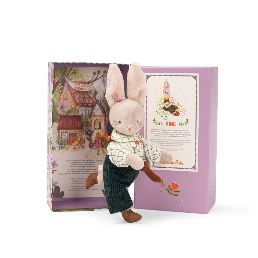 Moulin Roty - Les Minouchkas - Nine the rabbit soft toy | Scout & Co