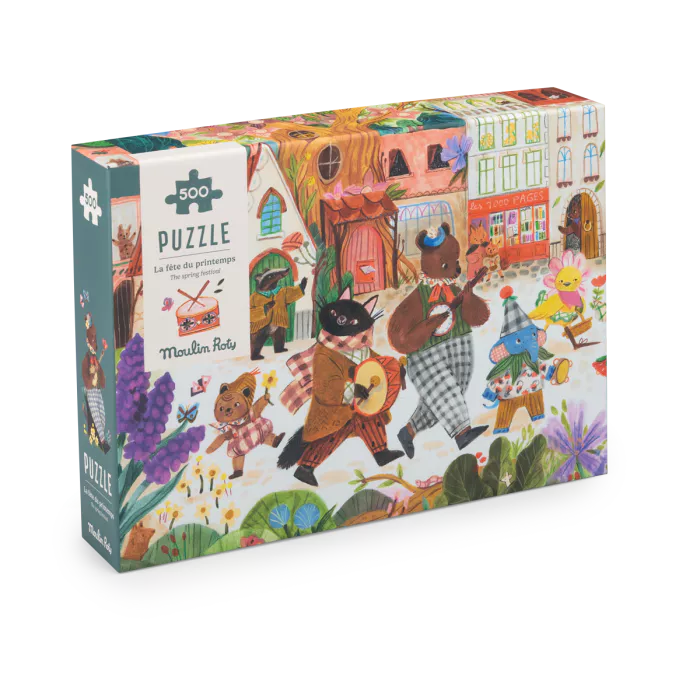 Moulin Roty - La Fete du Printemps 500-piece jigsaw puzzle | Scout & Co