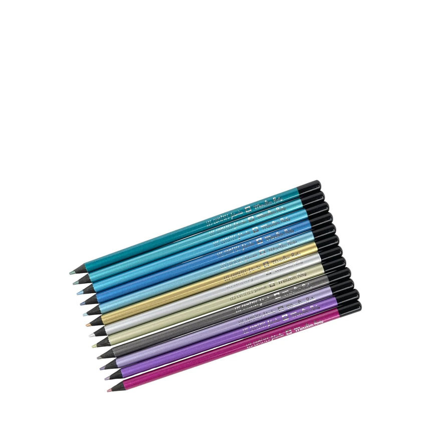 Moulin Roty - Comets metallic colouring pencils - set of 12 | Scout & Co