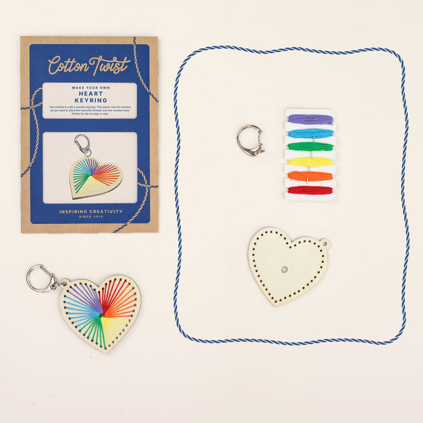 Cotton Twist - Heart keyring craft kit | Scout & Co