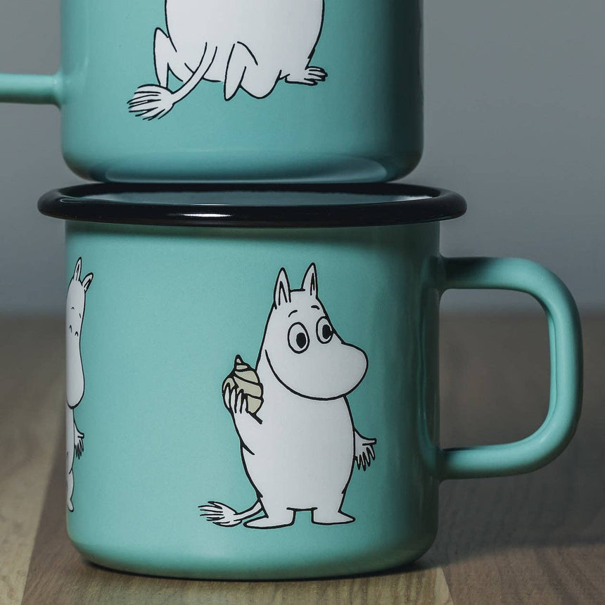 Muurla - Moomin enamel mug - Moomintroll Mint | Scout & Co